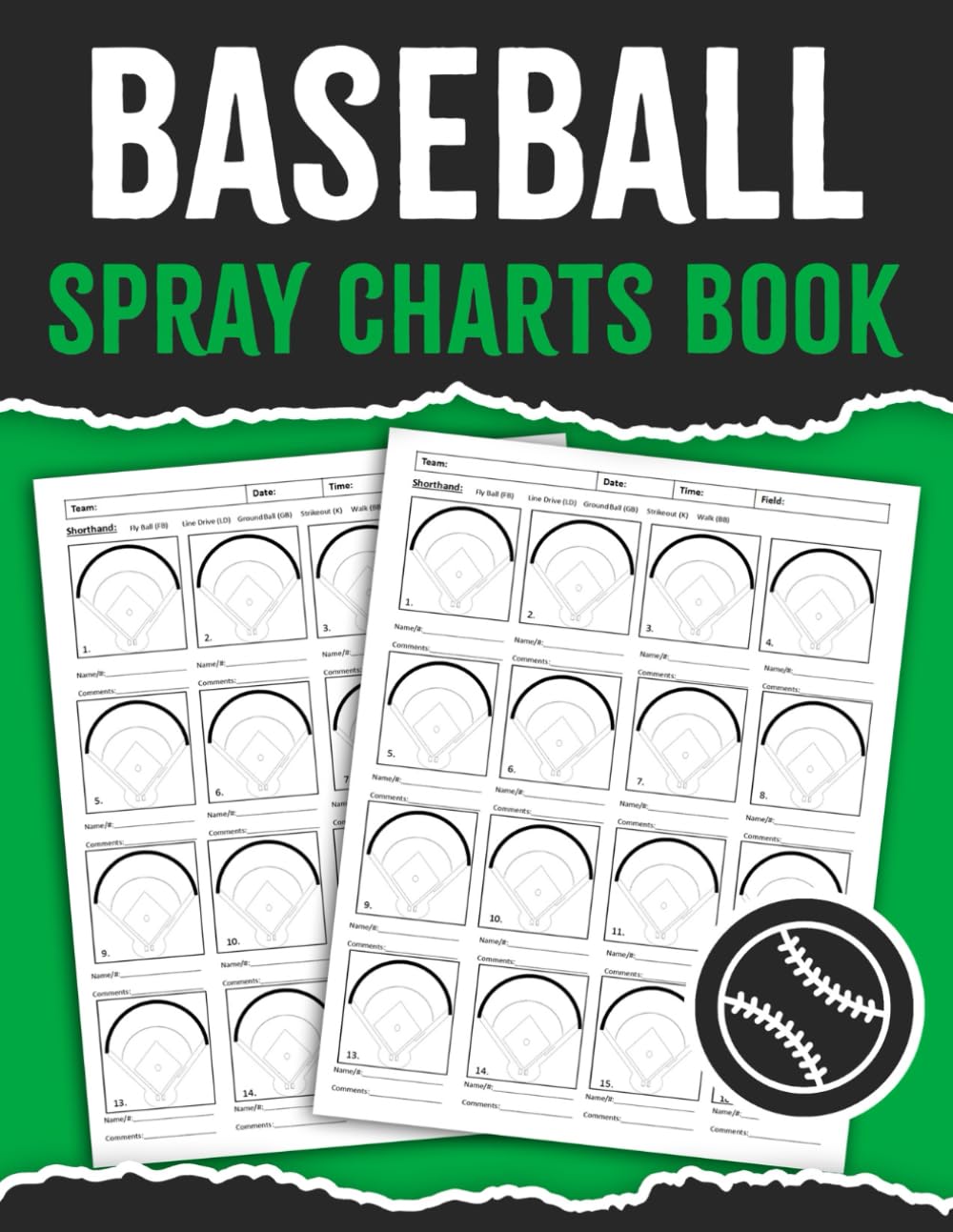 Baseball Spray Charts Book: Baseball Hitting Analysis Sheets | Player Batting Spray Chart Log baixar livro de graça