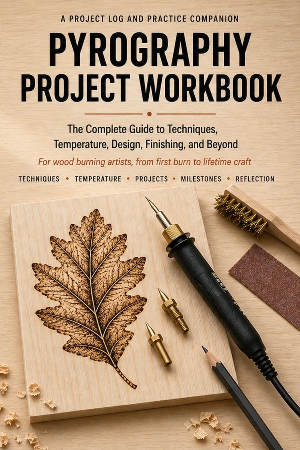Pyrography Project Workbook: A Project Log and Practice Companion for Wood Burners: Techniques, Temperature, Design, Troubleshooting, Skill Milestones, and 30 Burn Log Pages baixar livro de graça
