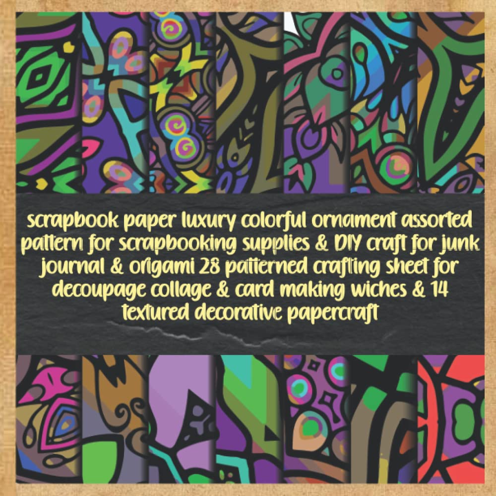 capítulo por capítulo baixar scrapbook paper luxury colorful ornament assorted pattern for scrapbooking supplies & DIY craft for junk journal & origami 28 patterned crafting sheet... wiches & 14 textured decorative papercraft