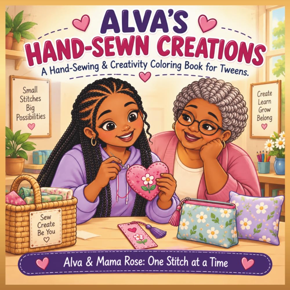 Alva’s Hand-Sewn Creations: A Hand-Sewing & Creativity Coloring Book for Tweens (Alva and Mama Rose: One Stitch at a Time) baixar livro de graça