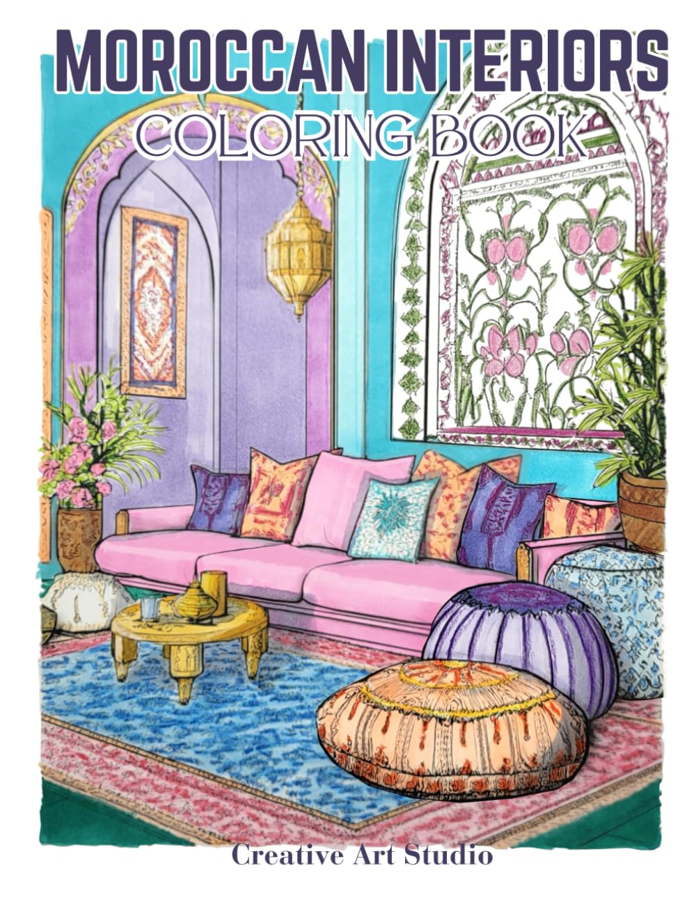 Moroccan Interiors Coloring Book: Enchanting Moroccan Interior Design to Spark Creativity baixar livro de graça