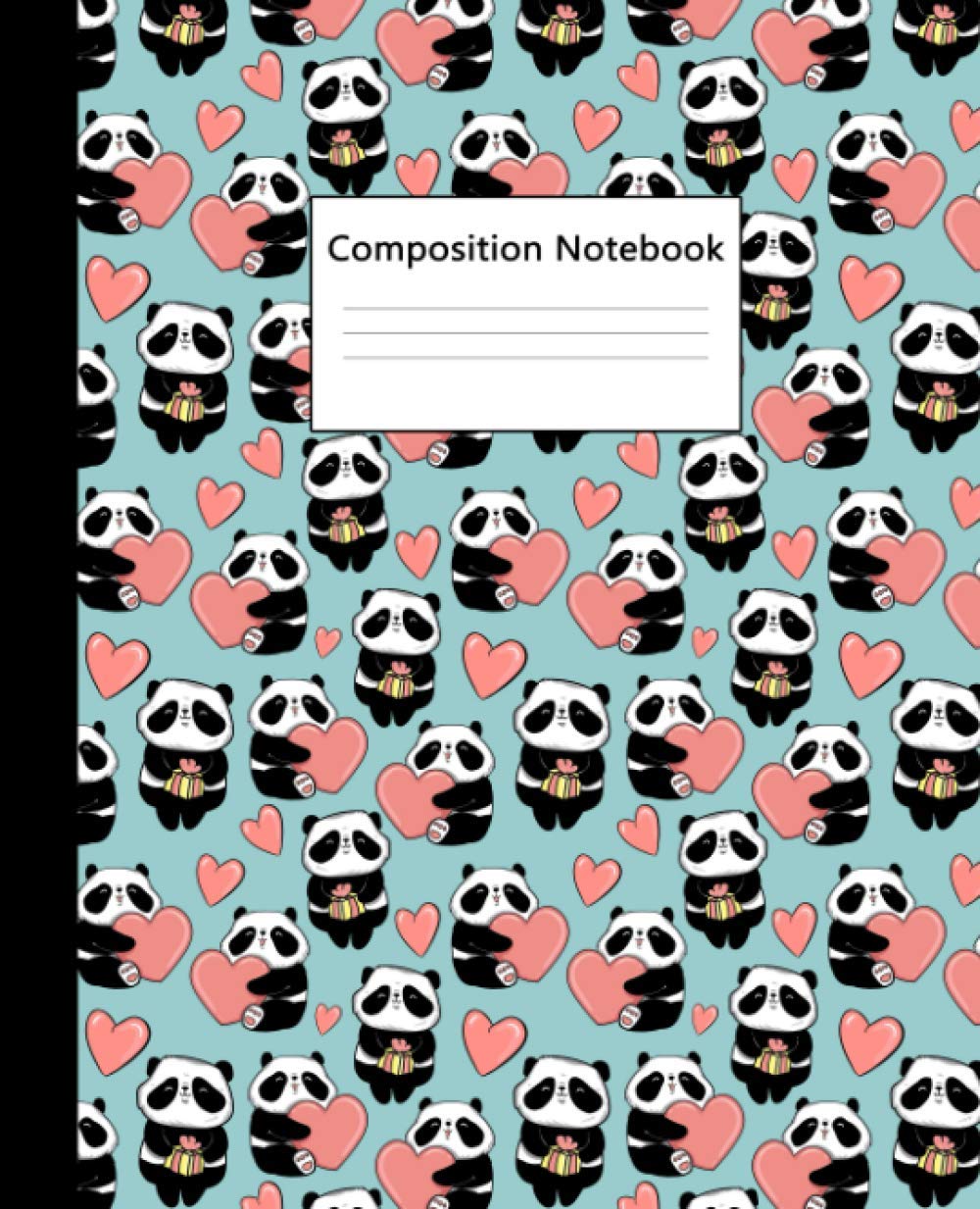 Composition Notebook: Wide Ruled Paper Notebook - Lovely Panda Bear Pattern - Blank Wide Lined Composition Workbook for Teens, Kids, Students and Girls baixar livro de graça