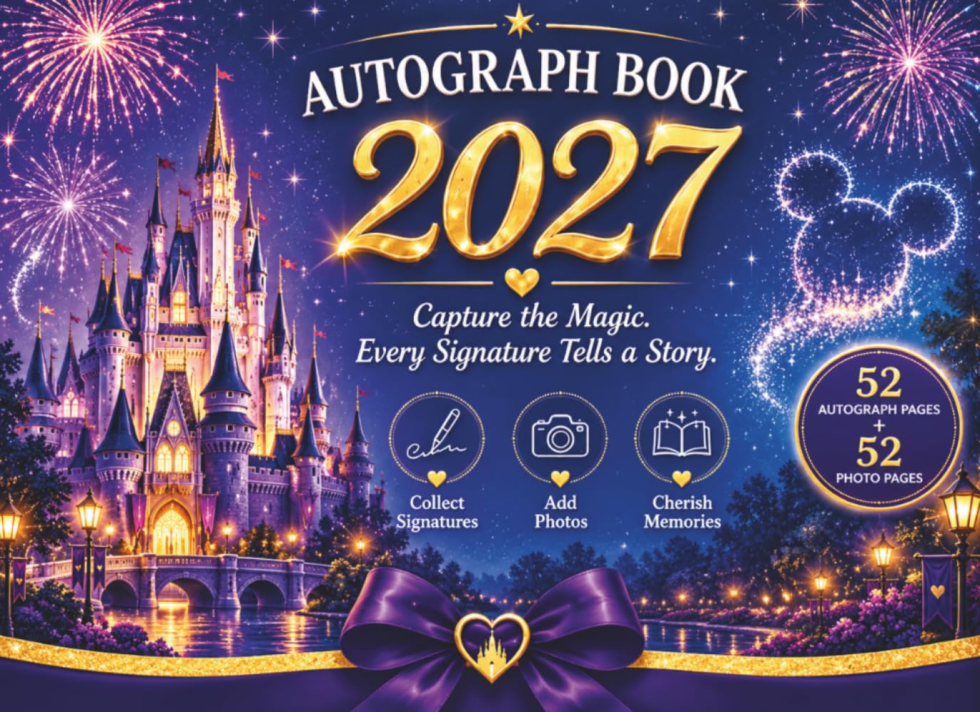 ler totalmente Autograph Book 2027: A Magical Theme Park Keepsake for Kids to Collect Character Signatures, Photos, and Memories with Friends and Family