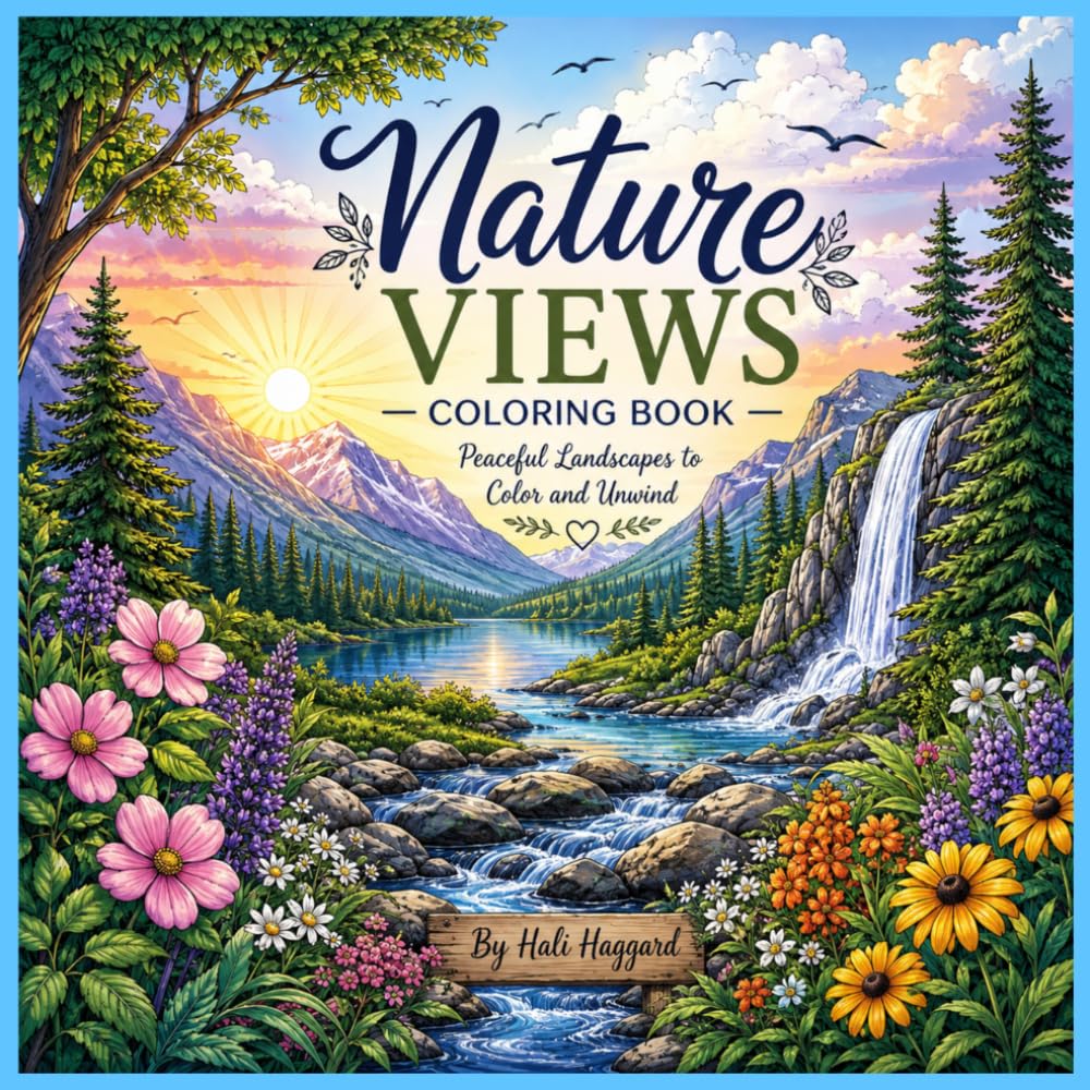 Nature Views Coloring Book: Peaceful Landscapes to Color and Unwind baixar o livro de graça
