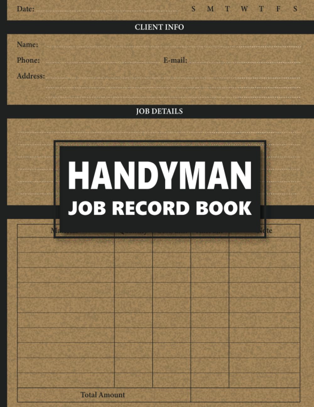 Handyman Job Record Book: Job Details Log Book for Self-Employed Contractor and Small businesses baixar livro de graça