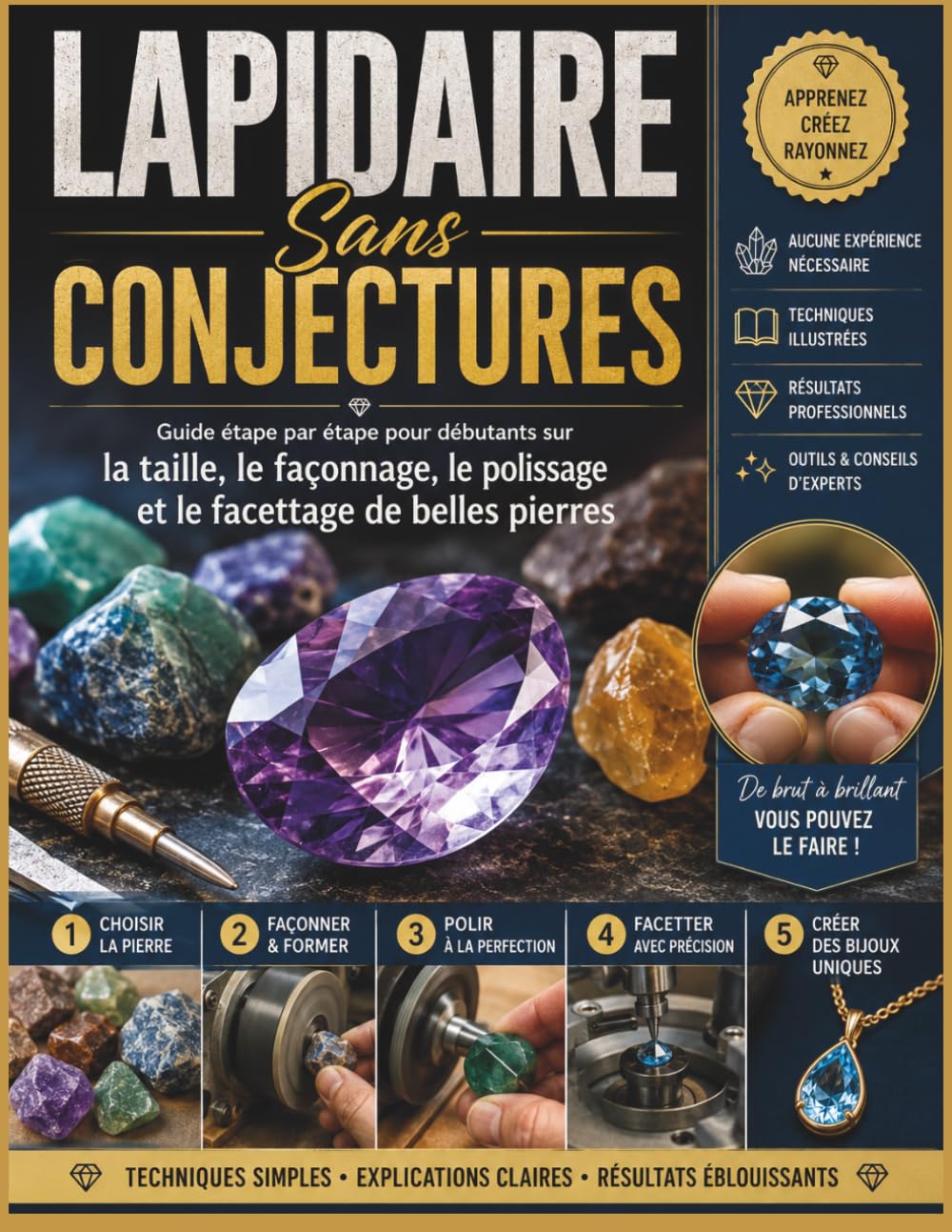 capítulo por capítulo baixar LAPIDAIRE Sans CONJECTURES: Guide étape par étape pour débutants sur la taille, le façonnage, le polissage et le facettage de belles pierres