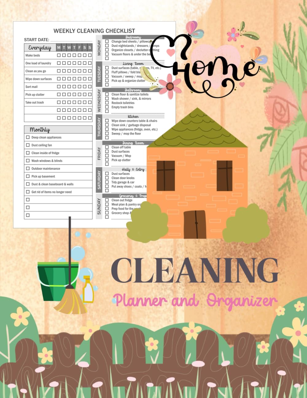 Home Cleaning Planner & Organizer for Teens and Adults: Simplify Your Cleaning Routine with Checklists for Every Room and Every Task. (109 Pages, 8.5 x 11 Inches). baixar o livro de graça