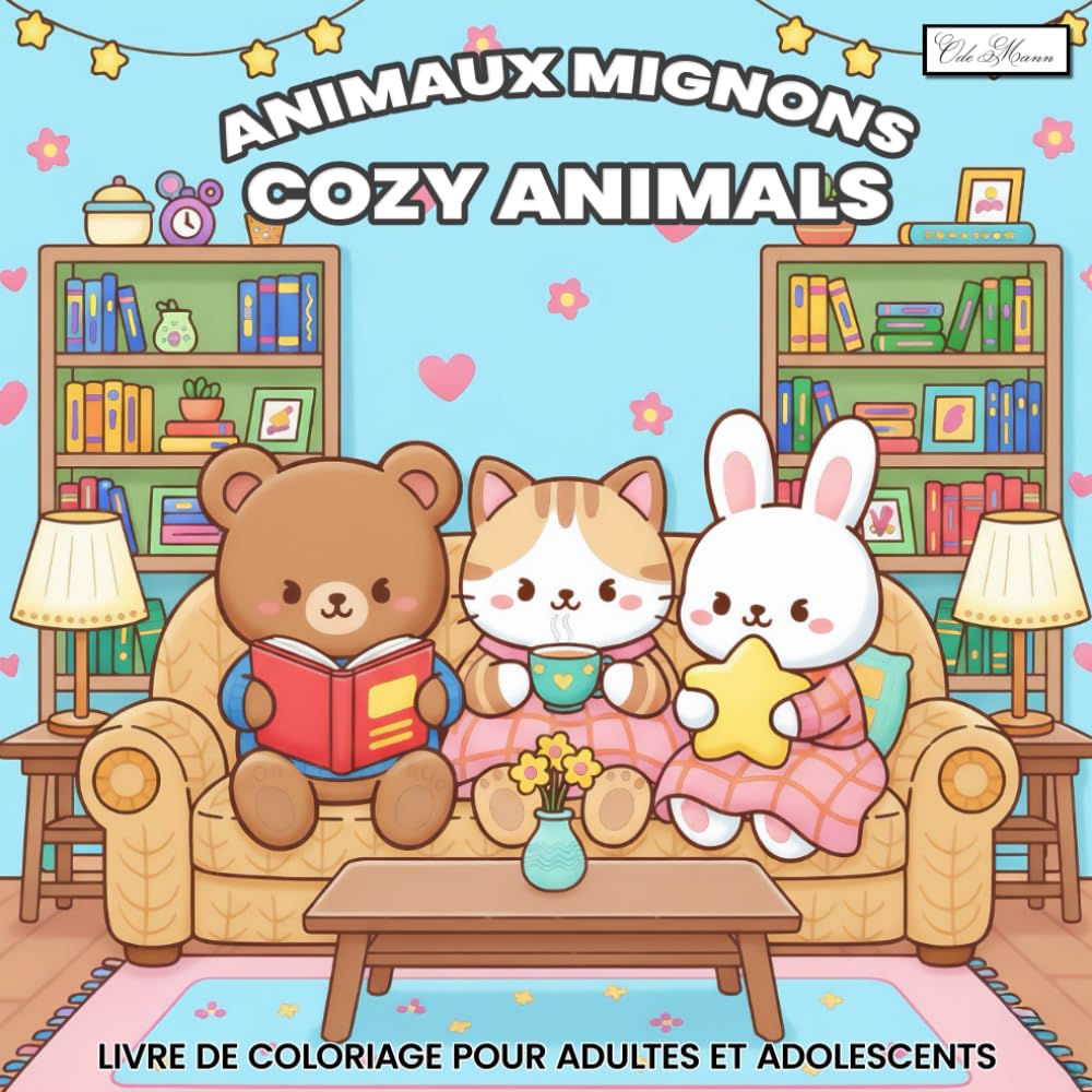Cozy Animals – Livre de coloriage animaux mignons pour adultes et adolescents: Un livre relaxant Anti-stress, Anxiété, Méditation Avec un style kawaii ... tigres et bien d'autres (French Edition)