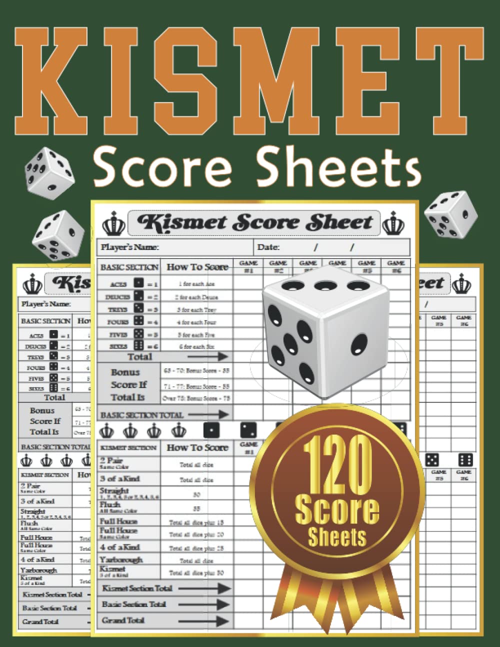 Kismet Score Sheets: Simple Kismet Score Keeping Board Game Cards / Kismet Scorebook Pads with 120 Pages for Scorekeepers and Kismet Lovers/ Have Fun and Get More Scores baixar o livro de graça