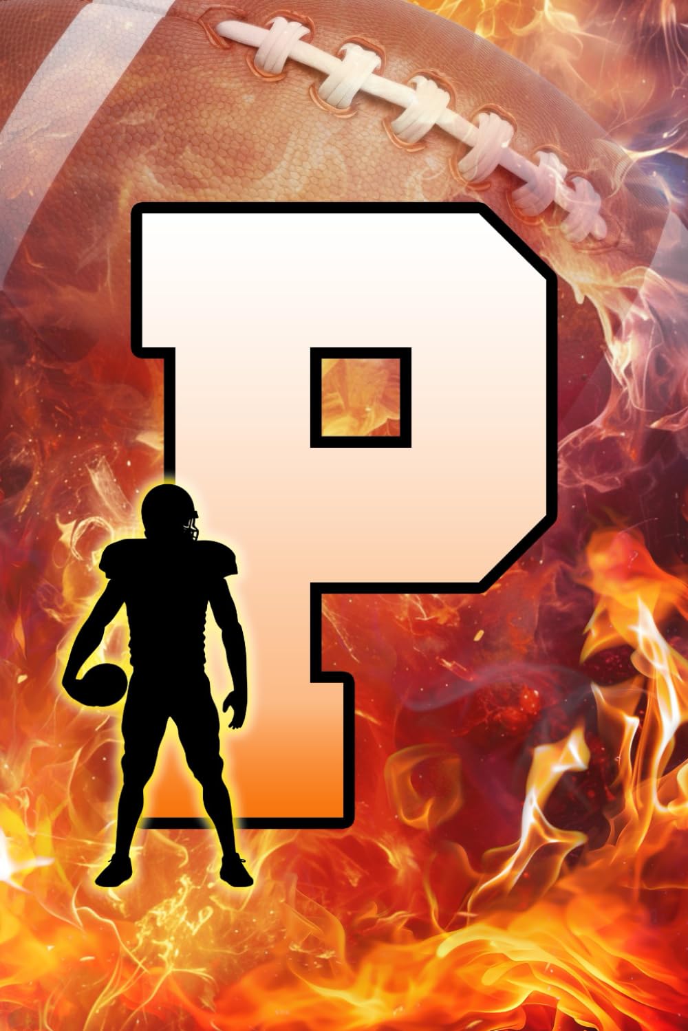 capítulo por capítulo baixar P: Letter "P" Initial American Football Player and Fire Flames Personalized Name Monogram Notebook - College-Ruled Personal Journal, Writing Pad, or Diary for Football Fans - 110 Pages, 6x9