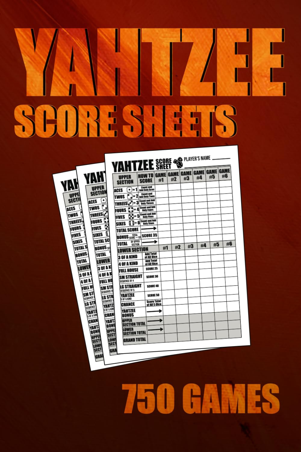 capítulo por capítulo baixar Yahtzee Score Sheets: Track Your Scores for 750 Games, Compact 6x9 Inch Format for Easy Recording