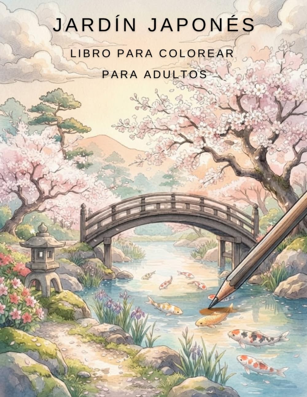 Jardín Japonés: Libro para Colorear: +50 Diseños Zen para Adultos — Estanques Koi, Bonsáis y Templos para Relajarte y Meditar (Spanish Edition) baixar o livro de graça