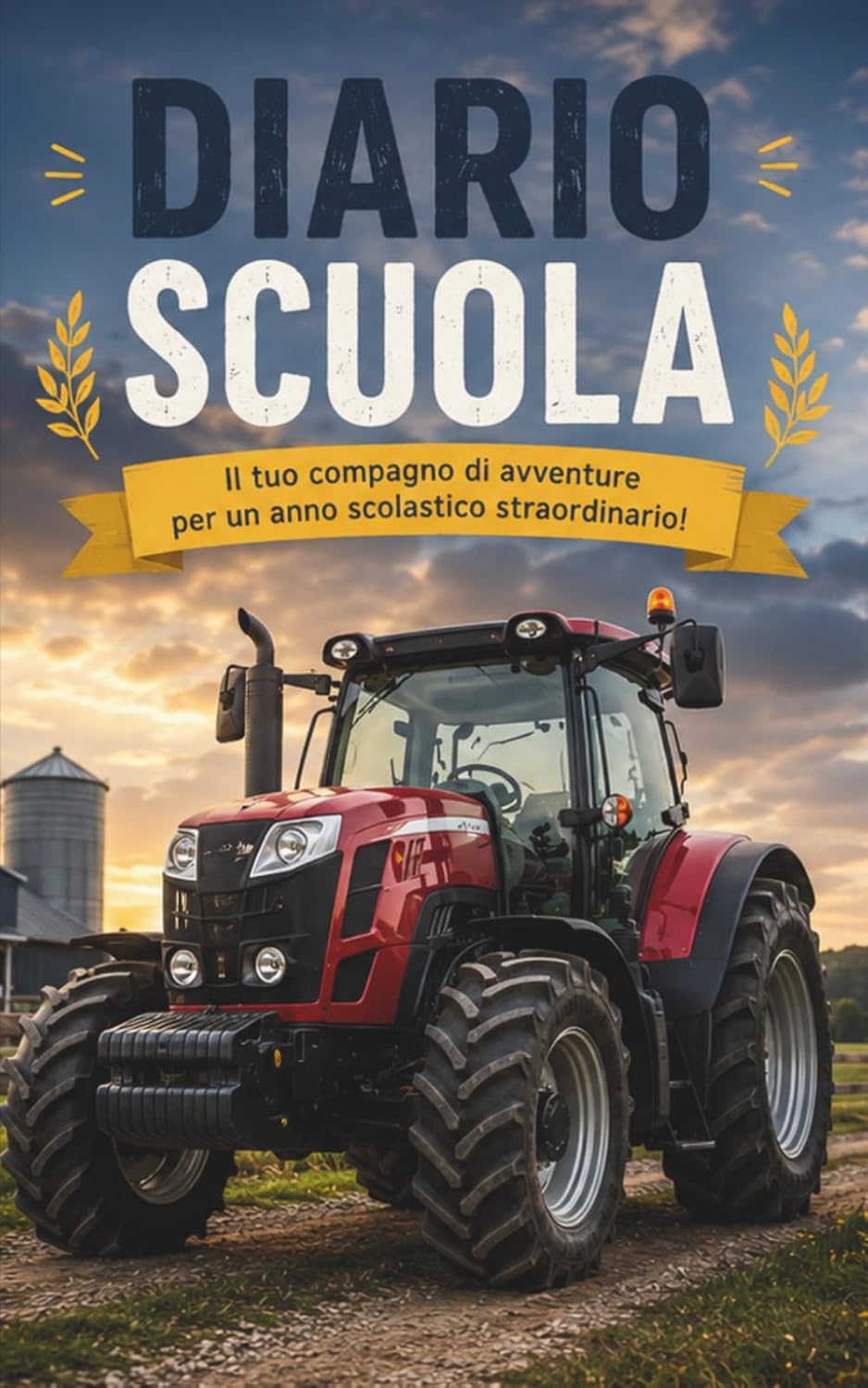 Diario scuola 2026 2027 Trattori: Pianificatore giornaliero per ragazze e ragazzi | Materiale scolastico medie elementari superiori università - Copertina Trattore (Italian Edition)