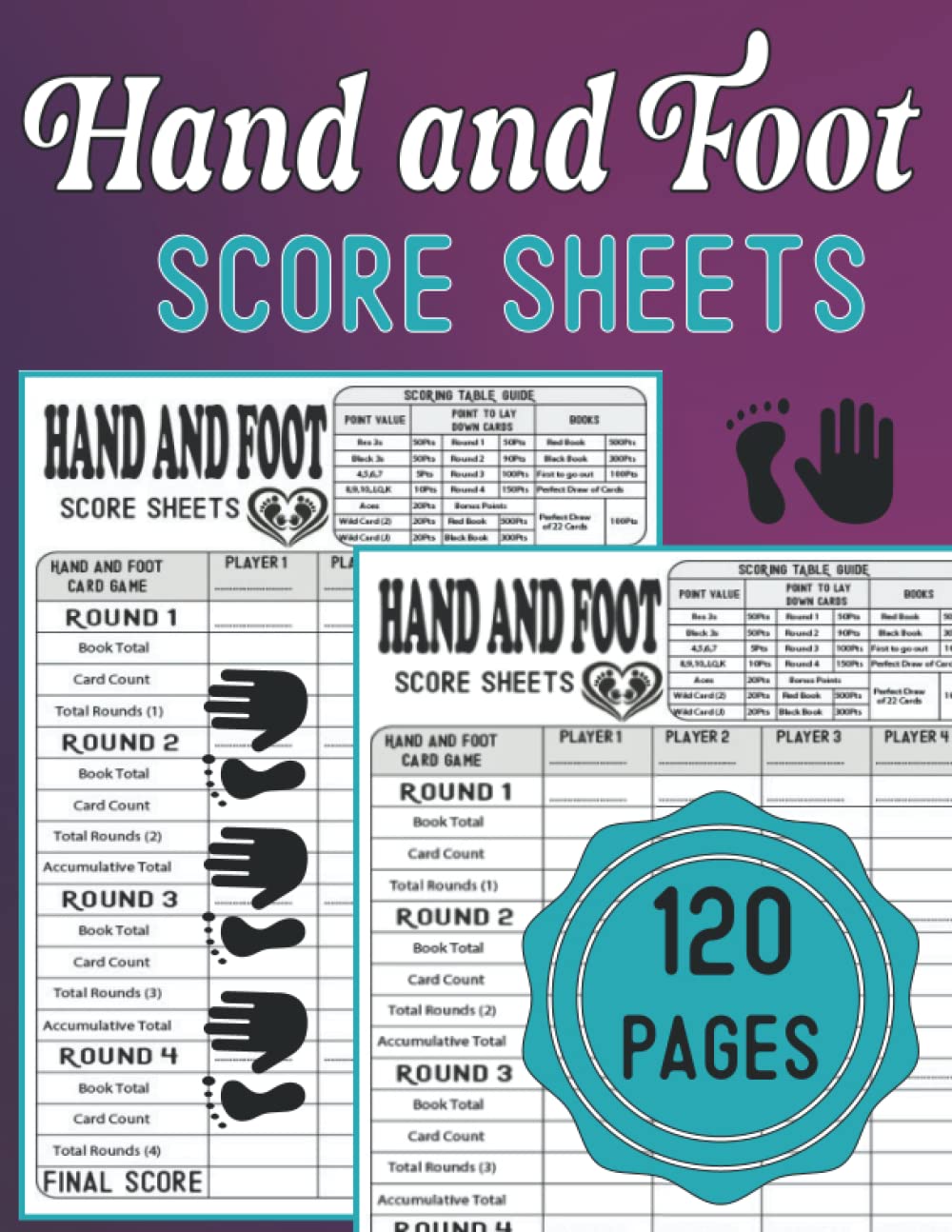 Hand and Foot Score Sheets: Hand and Foot Score Keeping & Scoring Notepad to Keep Record of your Card Games with Instructions / Hand & Foot Scorebook... for Scorekeepers and Hand & Foot Lovers. baixar o livro de graça
