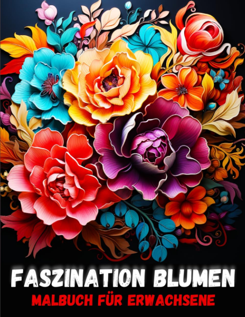 Faszination Blumen - Malbuch für Erwachsene in A4-Größe: Die 30 schönsten Blumen und Pflanzen zum Ausmalen, als Entspannung und zum Stressabbau (Malbuch Blumen) (German Edition) baixar livro de graça