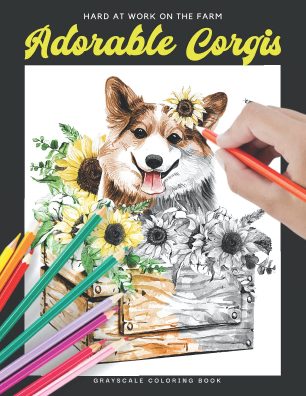 ler totalmente Adorable Corgis Hard At Work On The Farm: A Grayscale Coloring Book For Dog Lovers