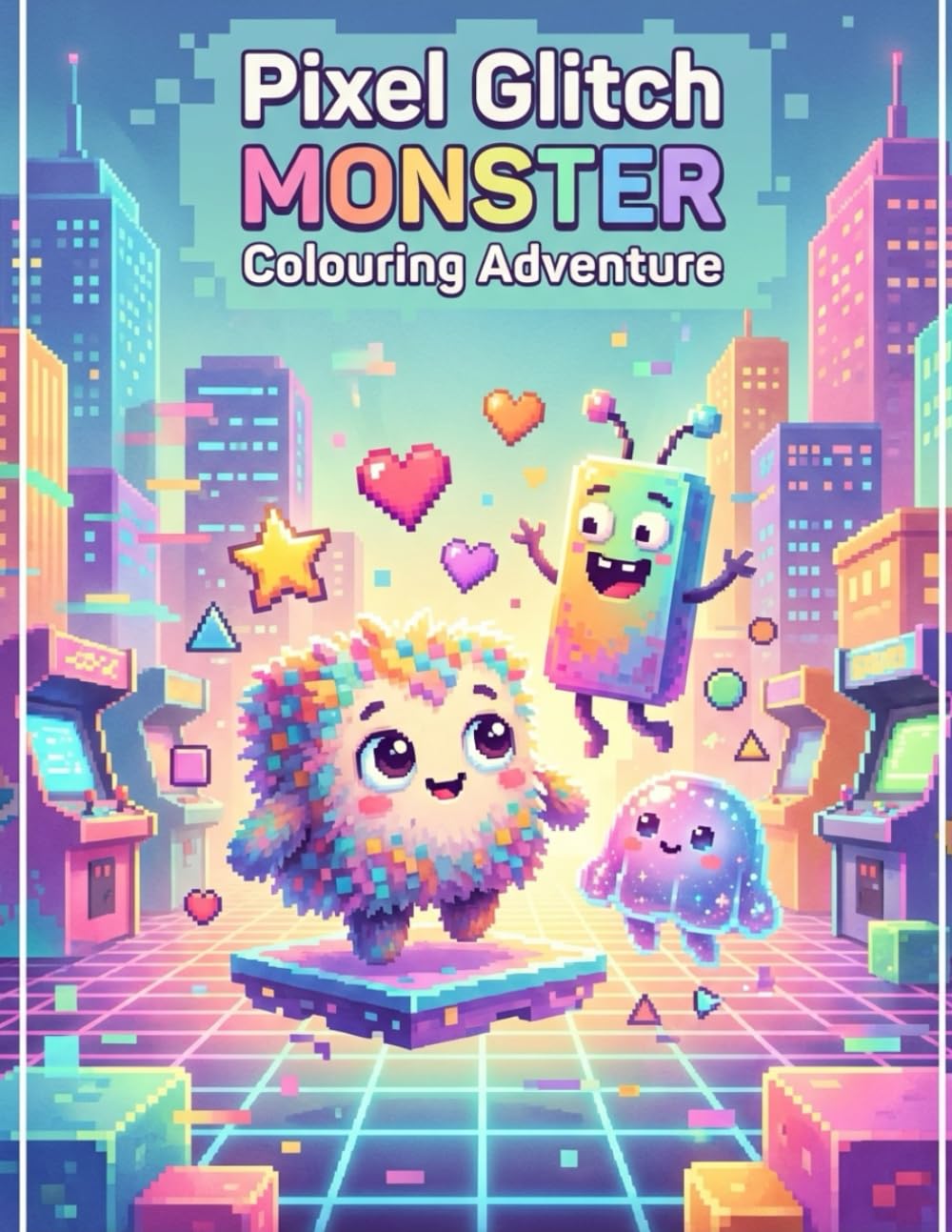 Pixel Glitch: Monster Colouring Book