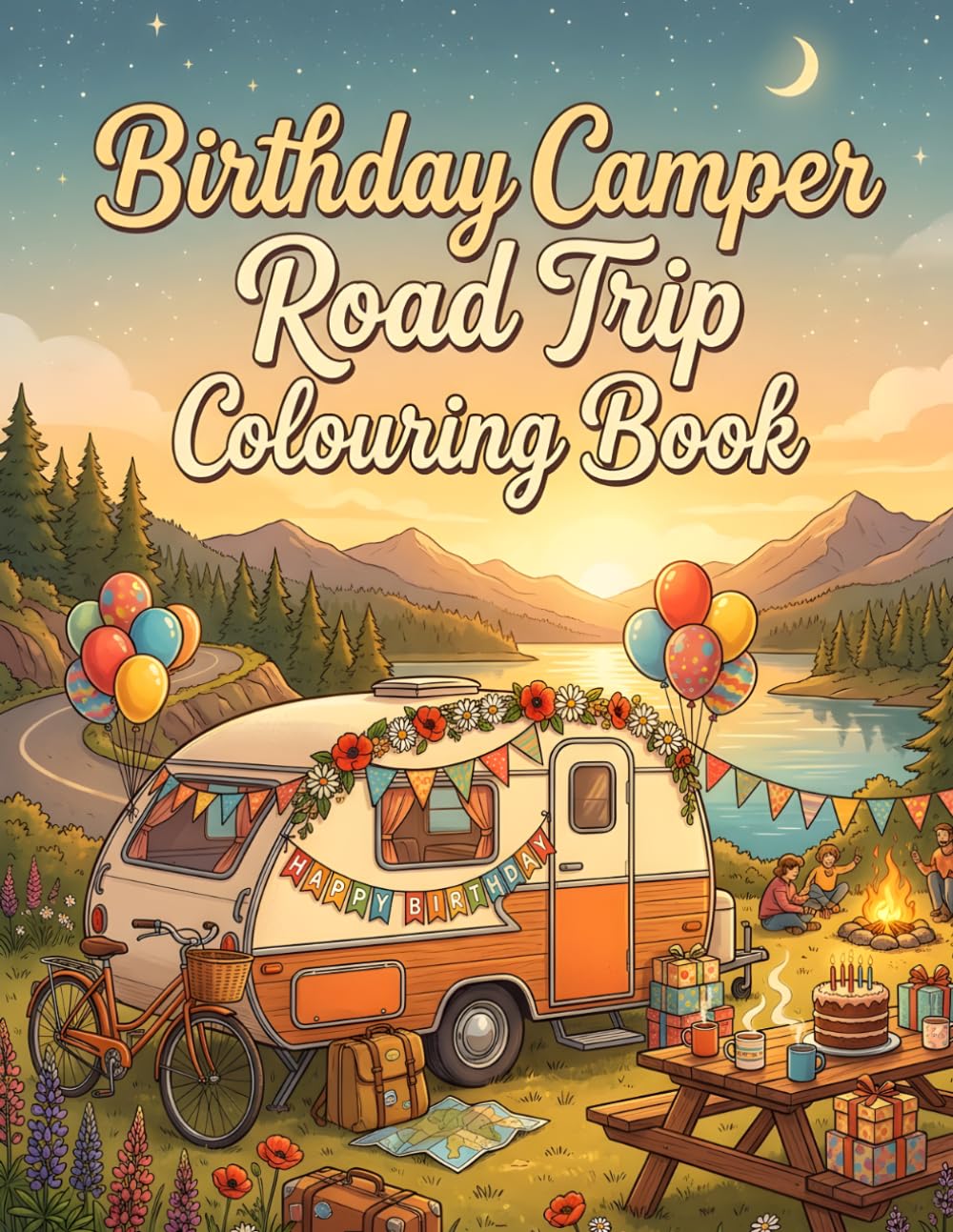 ler totalmente Birthday Camper Road Trip Colouring Book