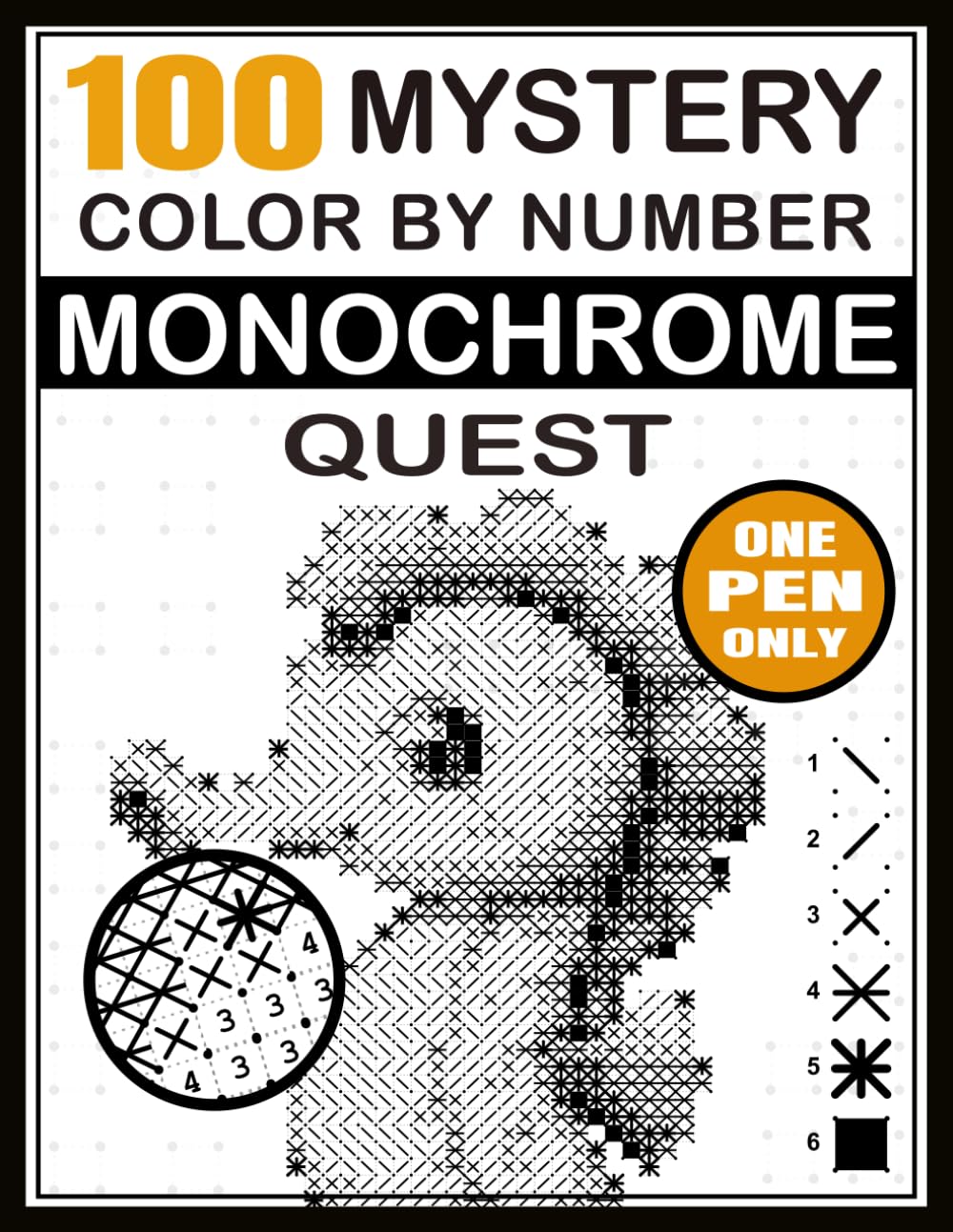 Monochrome Mystery Quest: 100 One-Pen Color-by-Number Puzzles to Reveal Hidden Pictures baixar livro de graça