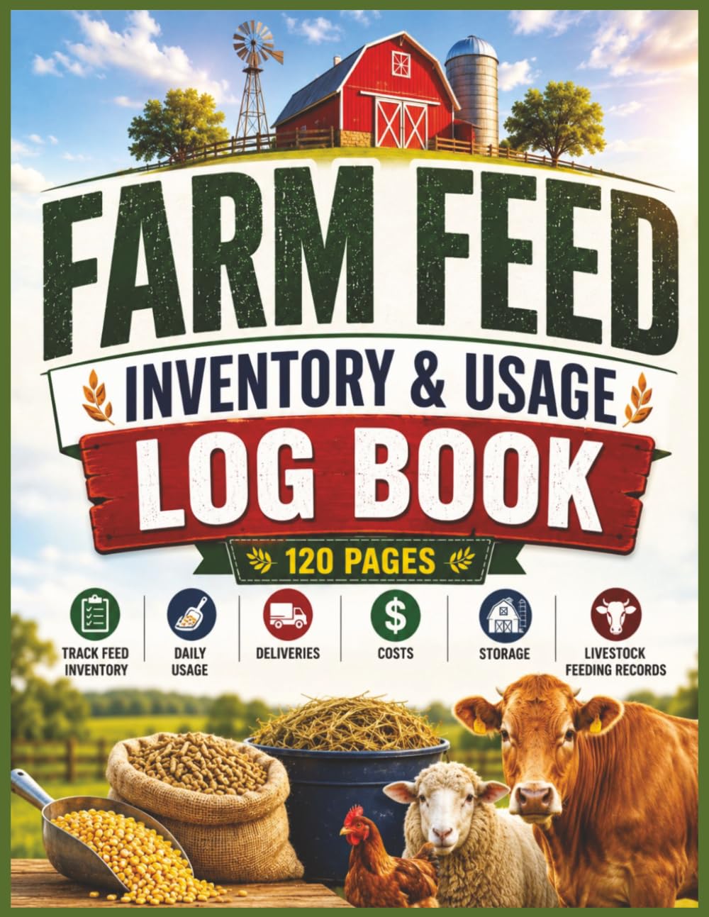 Farm Feed Inventory & Usage Log Book: Feed Delivery, Storage, Livestock Feeding & Feed Cost Records for Small Farms, Homesteads & Ranches | Grain, Hay & Supplement Tracking | 8.5 x 11 | 120 Pages baixar livro de graça