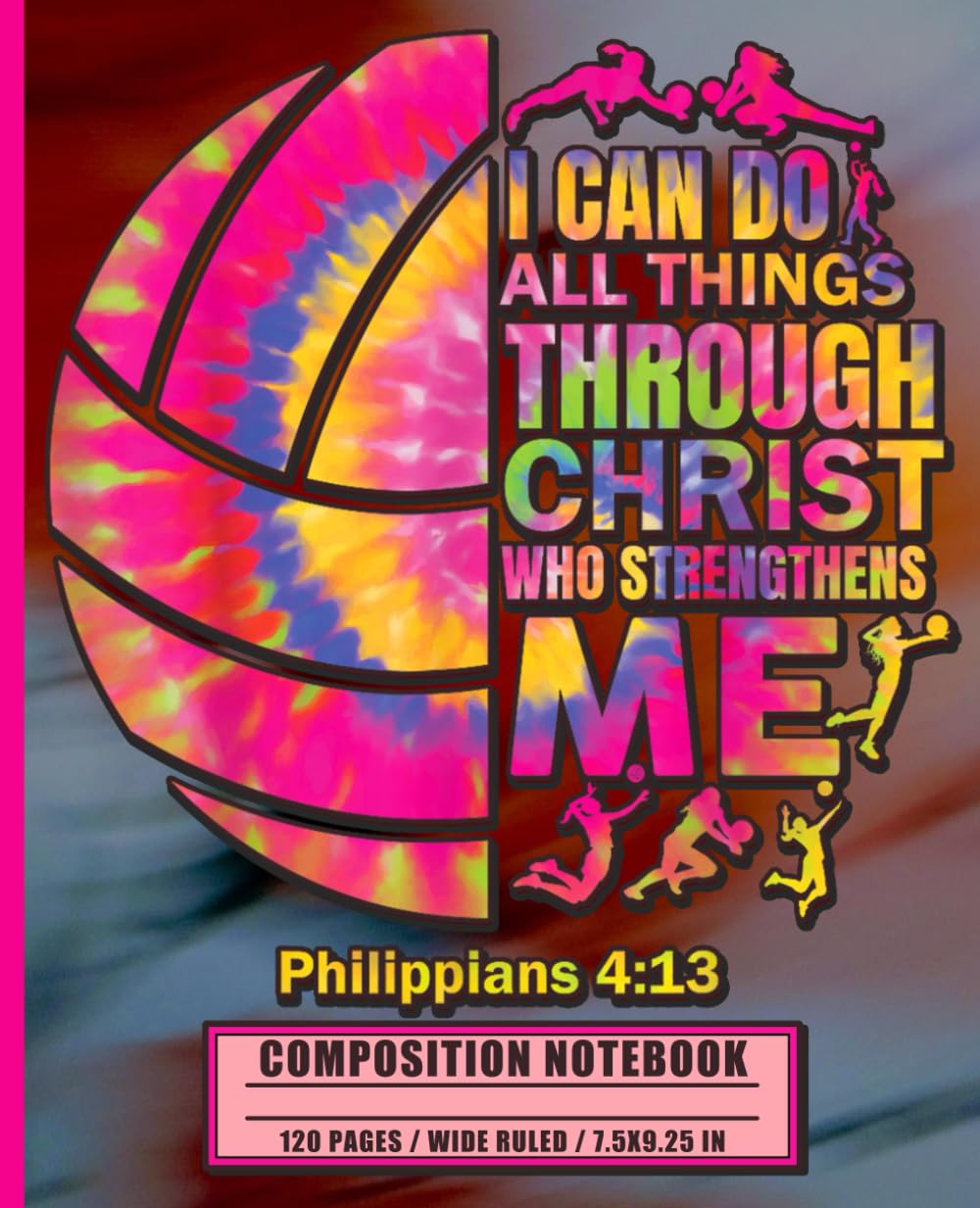 Tie Dye Volleyball Journal: Christian Girls Composition Notebook for Practice, Journaling, and School baixar o livro de graça