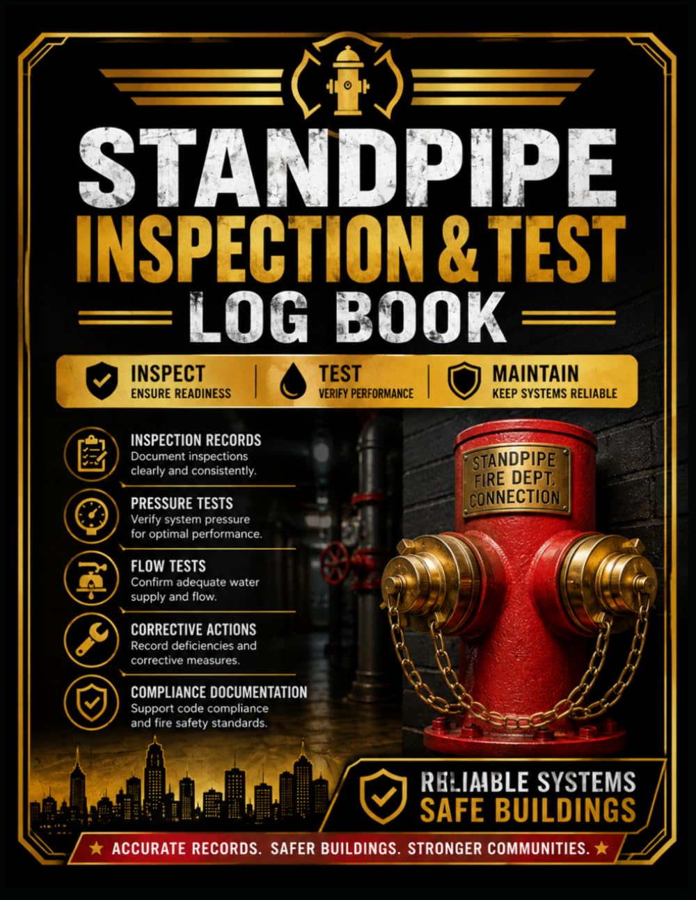 Standpipe Inspection & Test Log Book: Professional Fire Protection System Record for Inspections, Pressure Tests, Flow Tests, Deficiencies, Corrective Actions and Maintenance Documentation baixar livro de graça