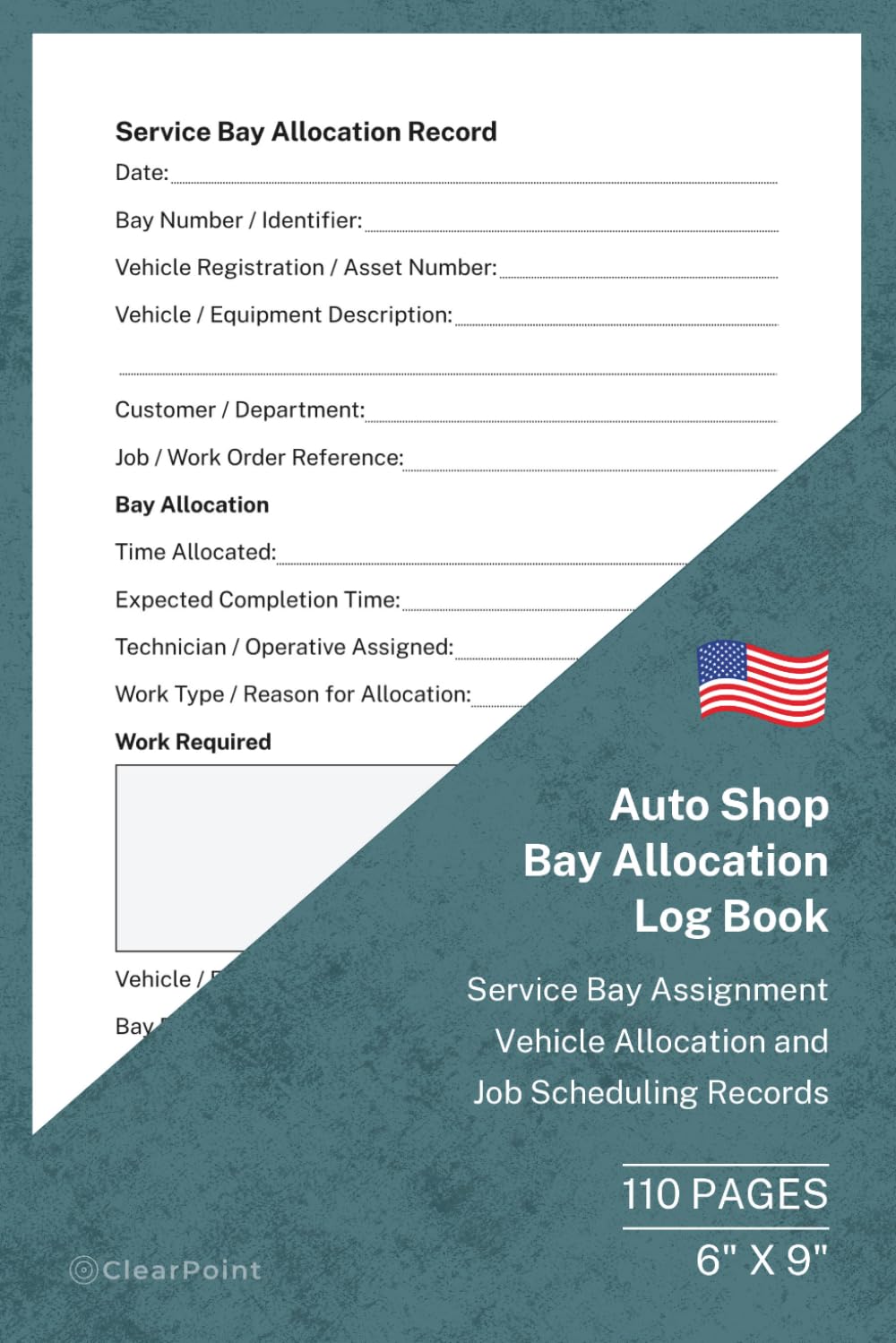 ler totalmente Auto Shop Bay Allocation Log Book: Service Bay Assignment, Vehicle Allocation and Job Scheduling Records | 110 Pages | 6 × 9 Format: Service Bay... Repair Shops, Garages and Service Centers