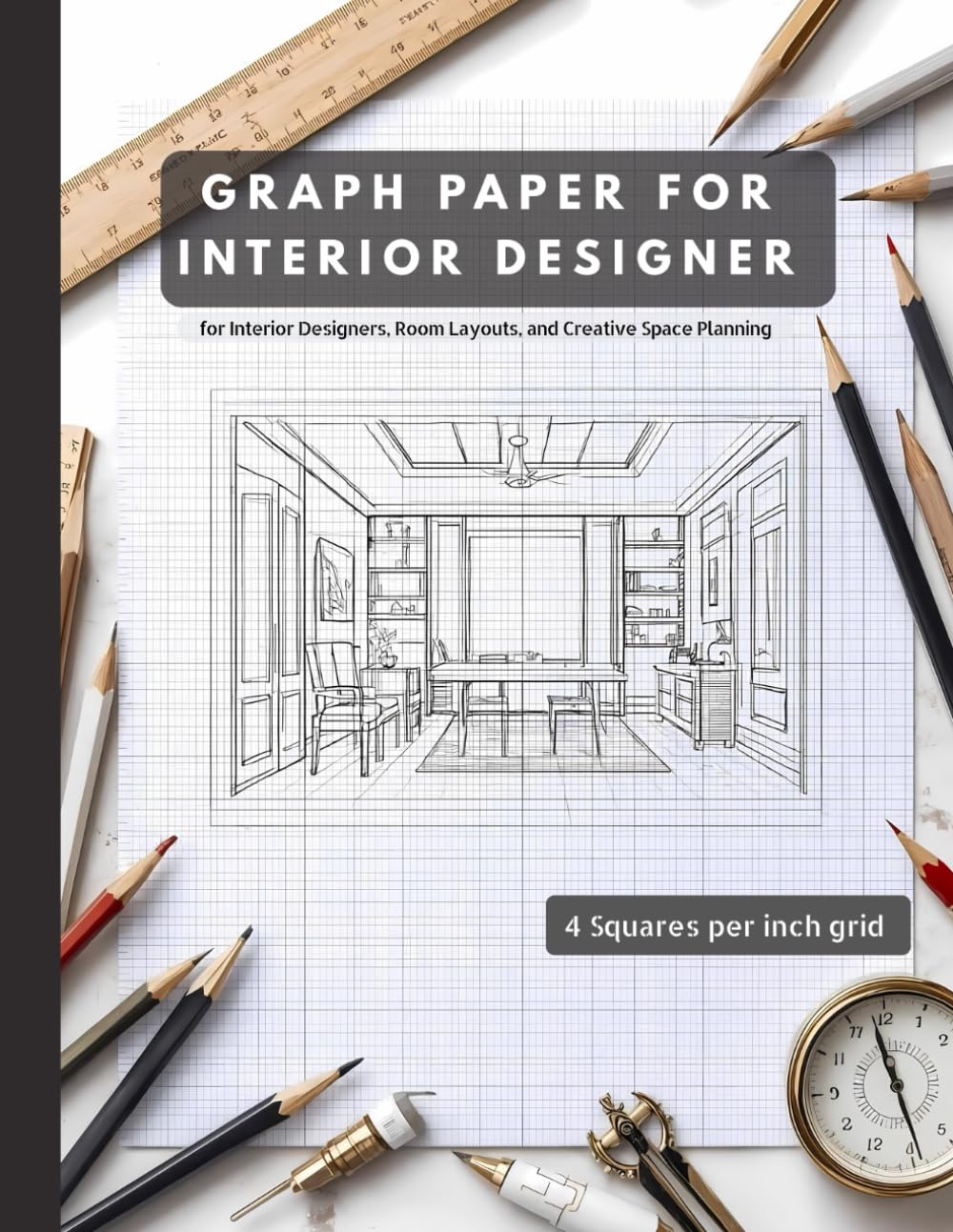 4x4 Grid Graph Paper Notebook for Interior Design – 8.5 x 11 Inches, 112 Pages: Professional Graph Paper for Interior Designers, Room Layouts, and Creative Space Planning baixar livro de graça