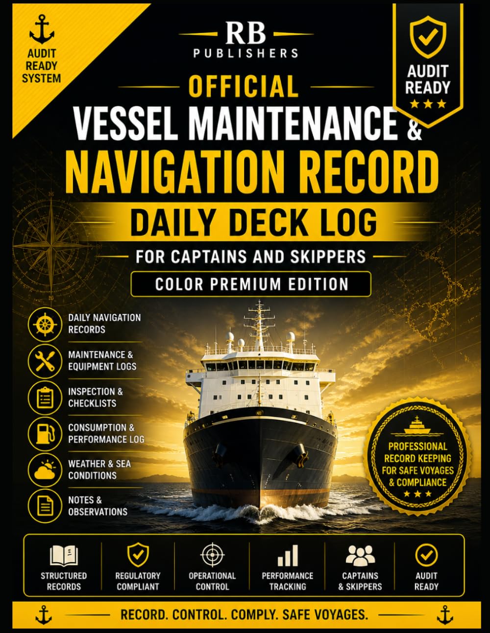Official Vessel Maintenance & Navigation Record, Daily Deck Log: for Captains and Skippers, Color Premium Edition. baixar o livro de graça
