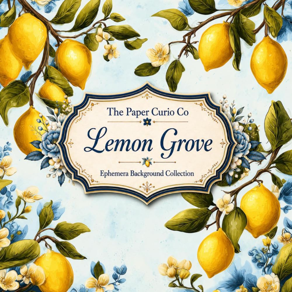 Ephemera Background Collection Lemon Grove: Backdrop Cut Out and Collage Art for Junk Journaling Scrapbooks Cardmaking and Mixed Media Art baixar o livro de graça