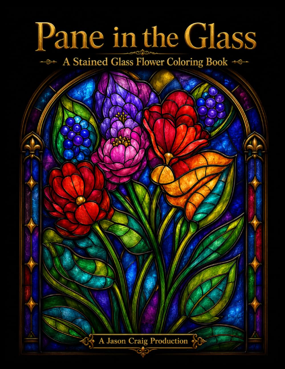 Pane in the Glass: A Stained Glass Flower Coloring Book for Adults with 90 Original Designs, Single-Sided Pages, and Black Spacer Sheets to Prevent Bleed-Through baixar o livro de graça