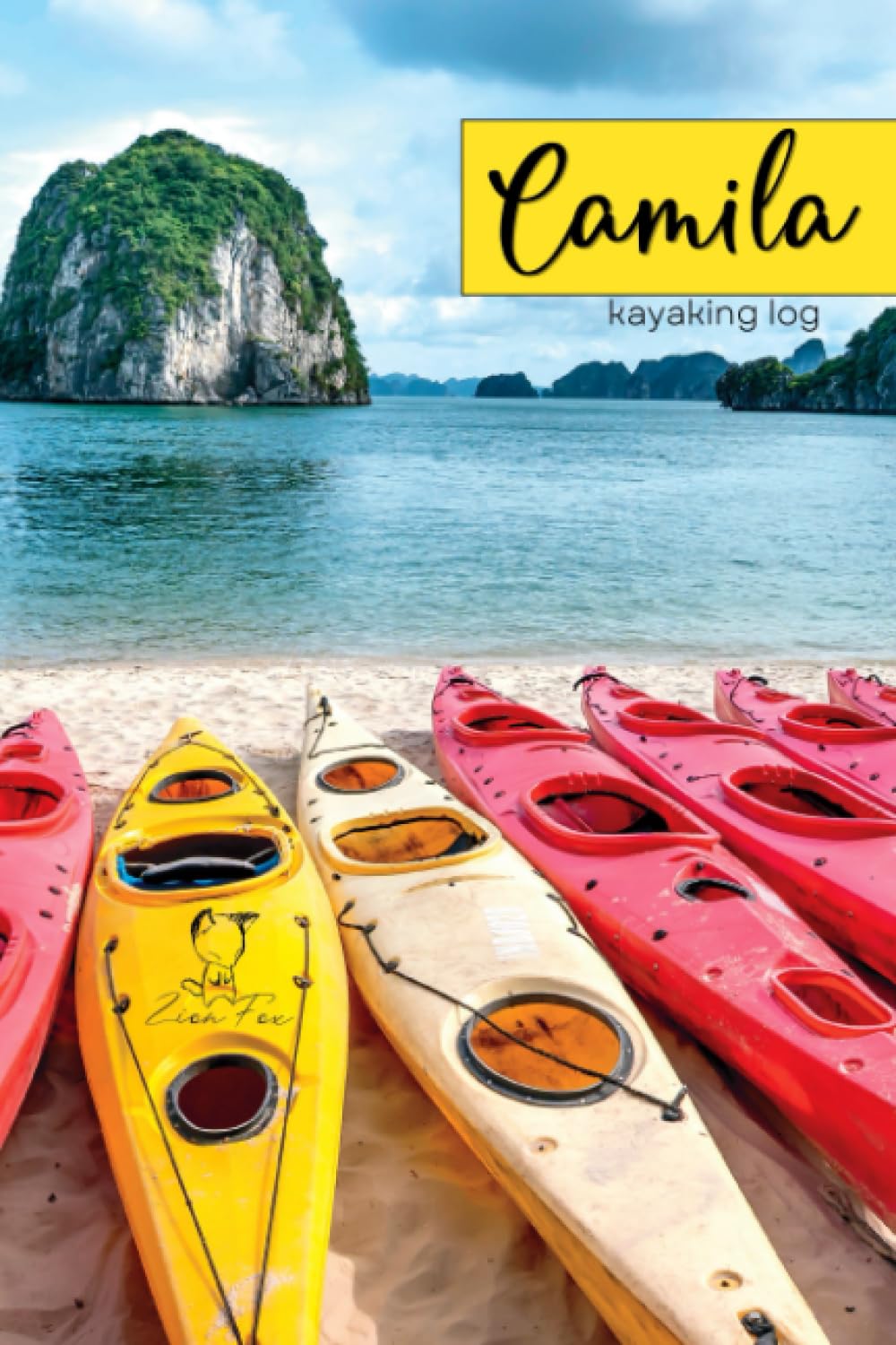 Camila - Kayaking Log: record/track 99+ kayaking trips in this personalized notebook