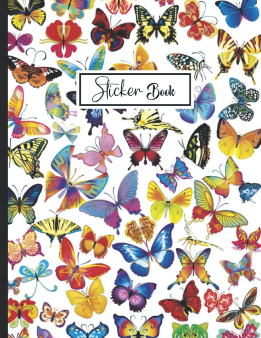 ler totalmente Sticker Book: Butterfly Theme Sticker Book Collecting Album Blank Notebook.