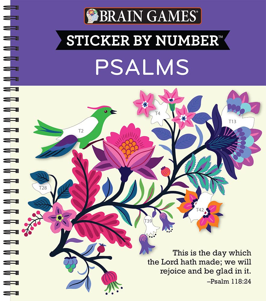 ler totalmente Brain Games - Sticker by Number: Psalms (28 Images to Sticker)