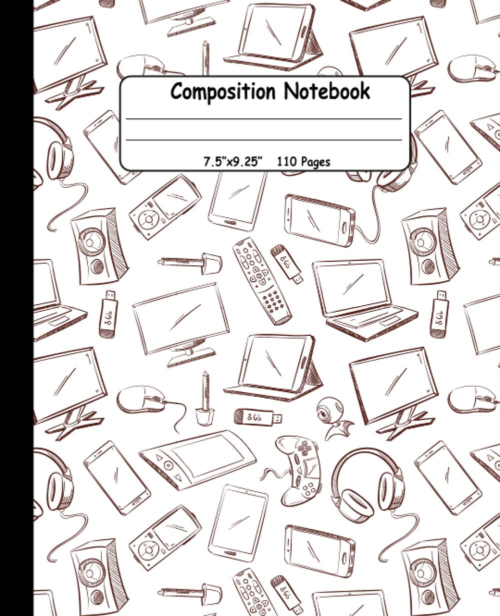 ler totalmente Composition notebook Game Equipment: Cute Game Tools And Equipment Cover Composition Book, Wide-Ruled,7,5"x9,25", 110 Pages, For Gamers: kids, teens, and adults (Composition Notebooks)