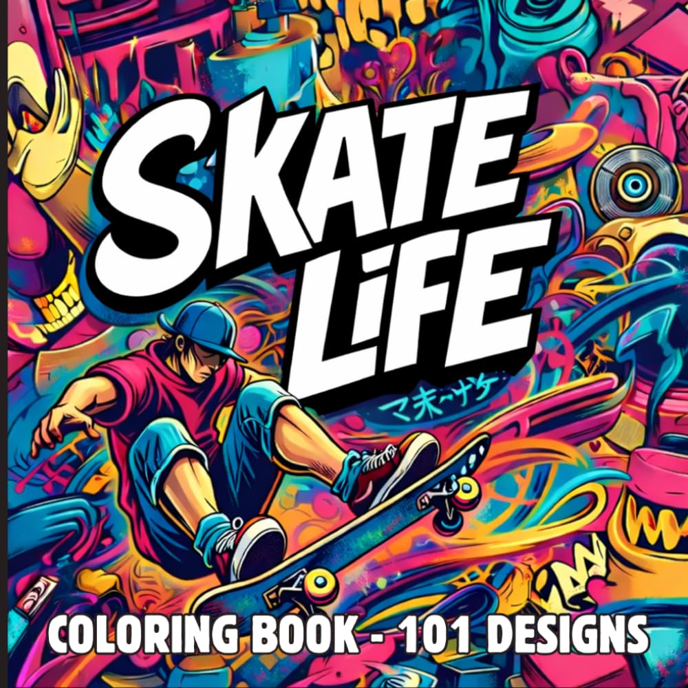 capítulo por capítulo baixar SKATE LIFE: Adult Coloring Book: 101 Skateboarding, Street Art, and Urban Culture Illustrations for Relaxation and Creativity (CREATIVE STREETS & SKATE COLORING BOOK)