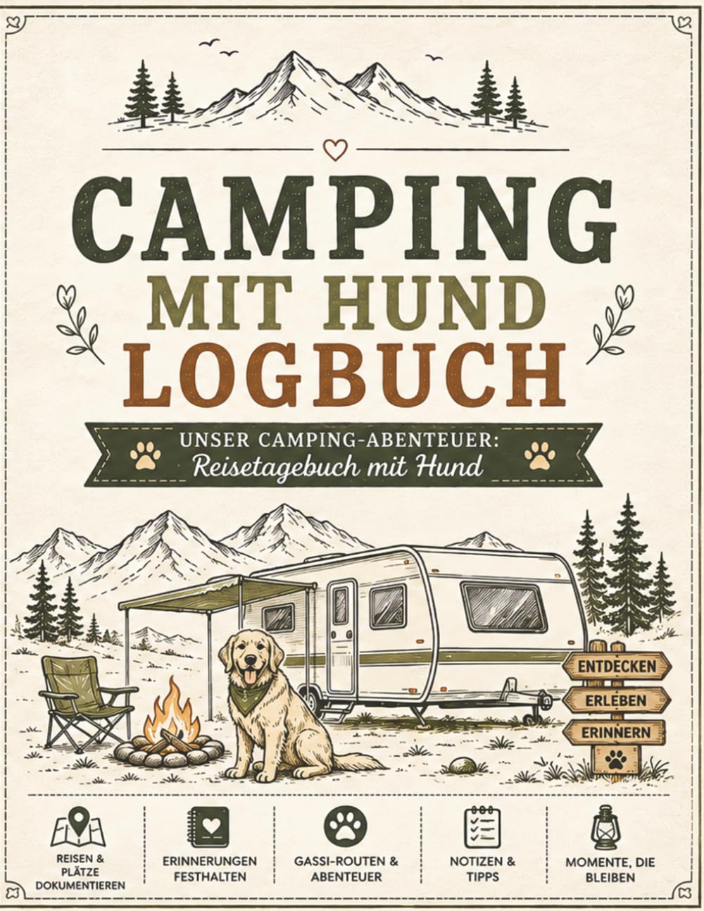 capítulo por capítulo baixar Camping mit Hund Logbuch: Unser Camping-Abenteuer: Reisetagebuch mit Hund: Organizer für Stellplätze, Gassi-Routen und Reiseerinnerungen im Wohnmobil (German Edition)