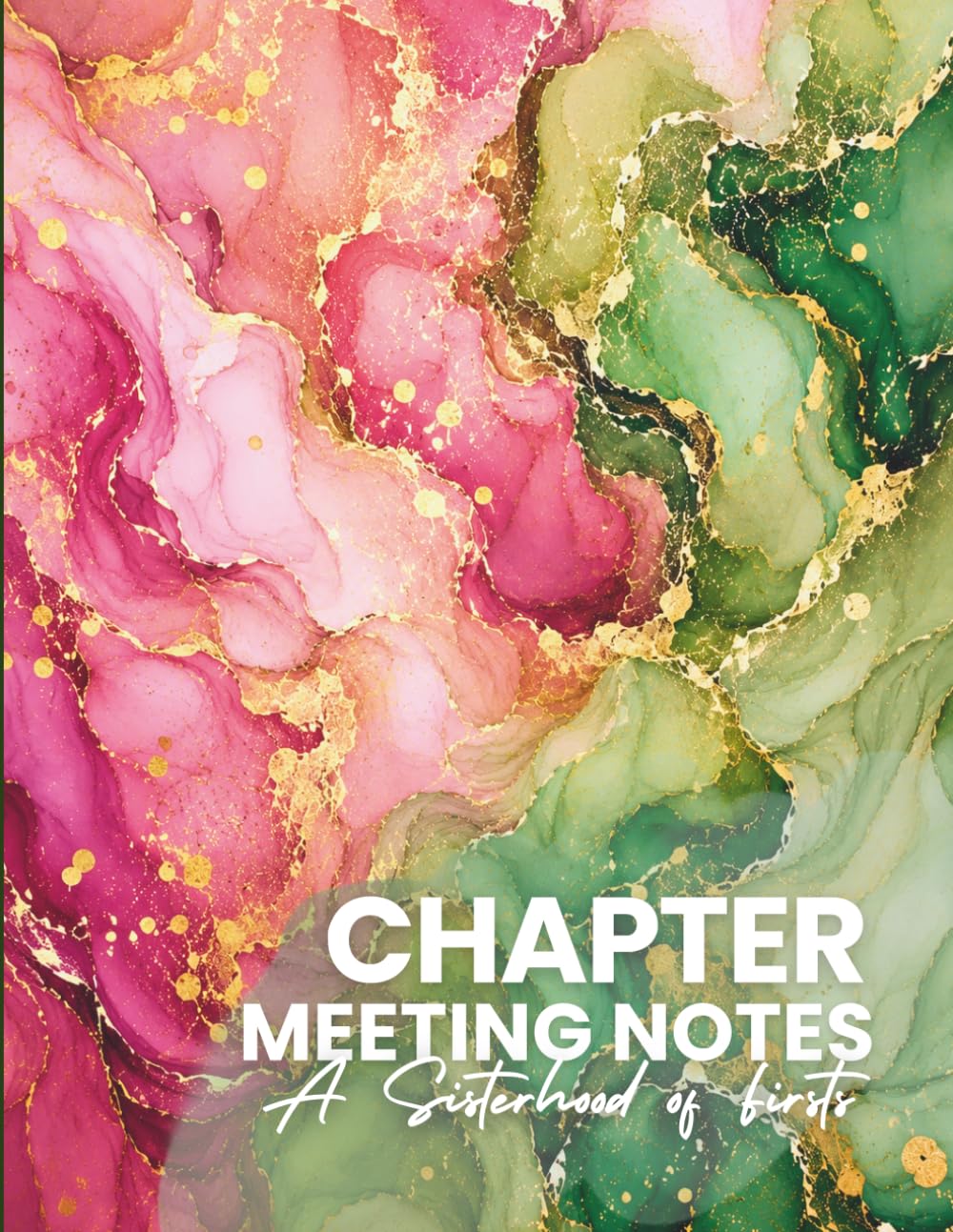 ler totalmente Chapter Meeting Notes: Pretty Pink and Green Marble-style Tracker for Recording Sorority Meeting Notes, Action Items, Attendance, Committee Programs,... for New Members, Officers, Line Sisters
