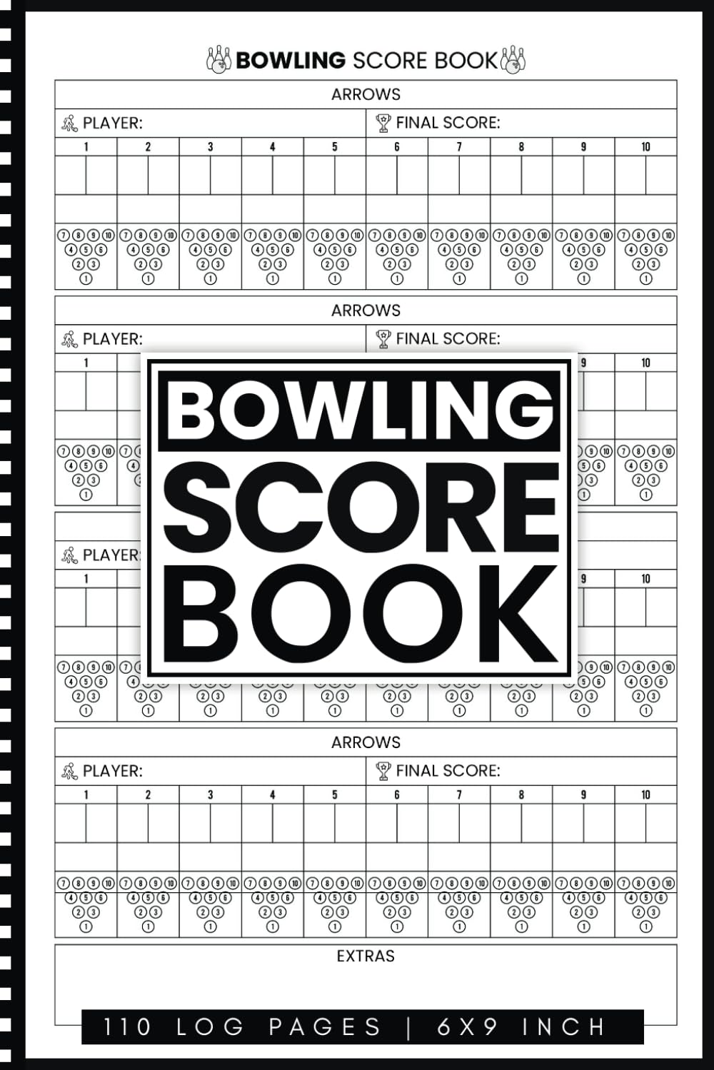 ler totalmente Bowling Score Book: Bowling Scoresheets Logbook For Record and Track Game Stats, Bowlers Score Notebook