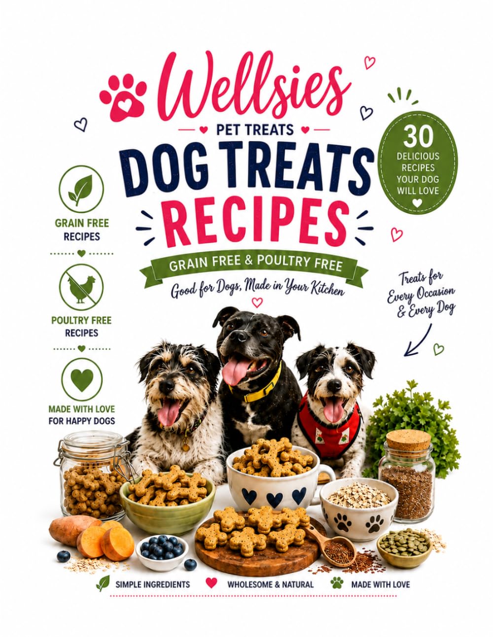 ler totalmente Wellsies Dog Treat Recipes: 30 Grain-Free & Poultry-Free Recipes (Wellsies Pet Treats)
