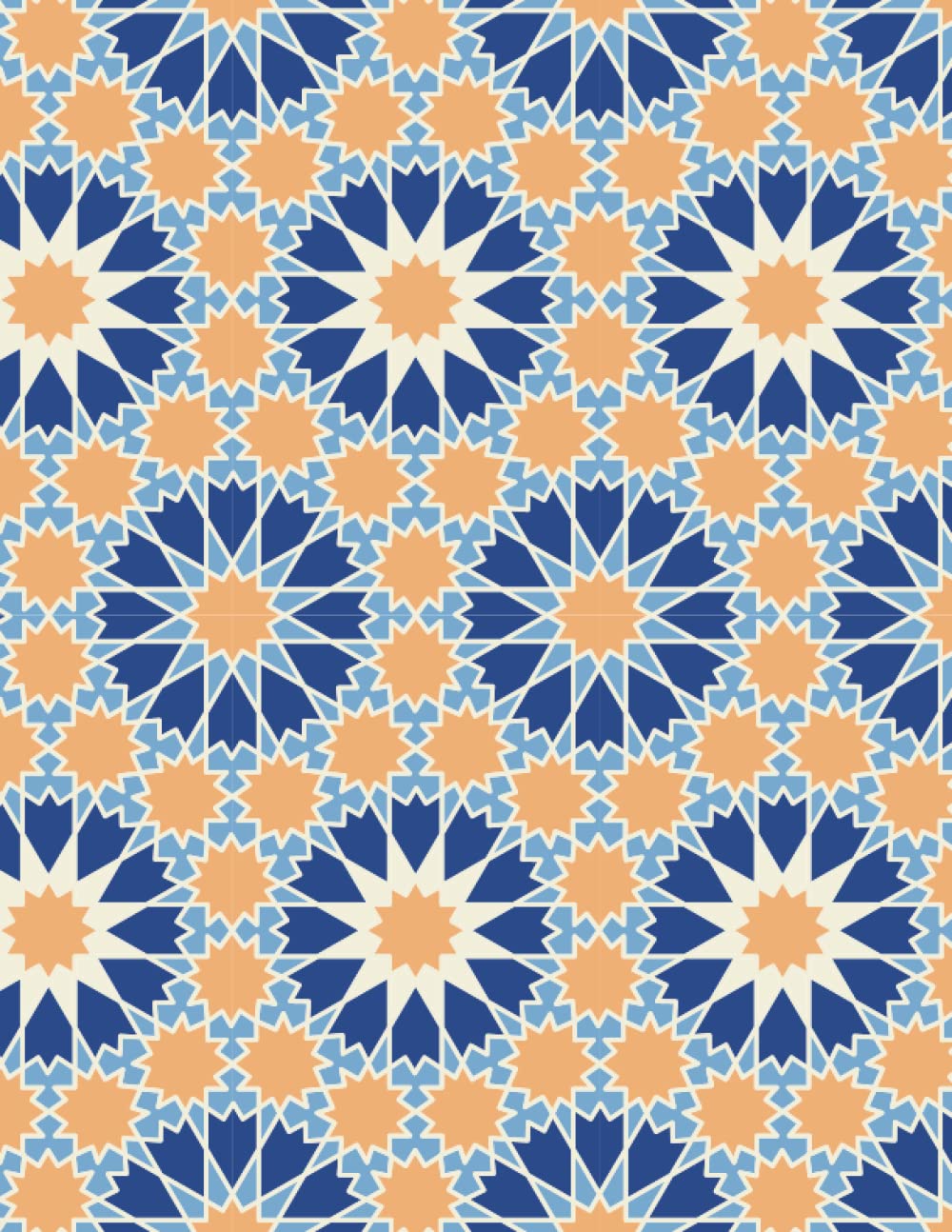 notebook: Moroccan Handcrafted ceramic: 120 Pages - Blank Journal Paper - 8.5 x 11inch an extraordinary colour palette and a complex mathematical geometry notebook cover baixar o livro de graça