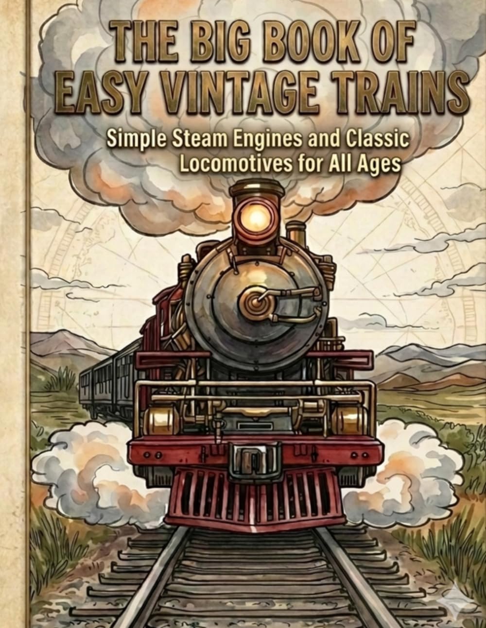 The Big Book of Easy Vintage Trains: Simple Steam Engines and Classic Locomotives for All Ages: 50 Detailed Illustrations for Creative Relaxation baixar o livro de graça