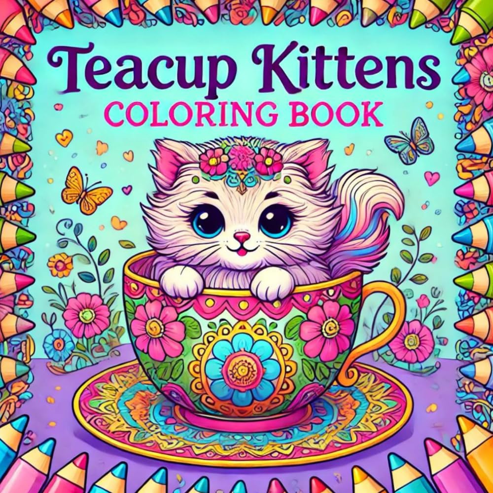 ler totalmente Teacup Kittens Coloring Book: Whimsical Pages for Adults to Color In (Teacup Coloring)