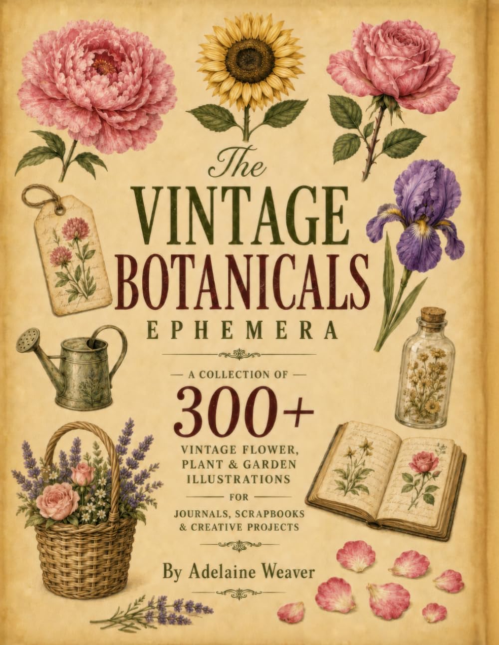 ler totalmente Vintage Botanicals Ephemera: A Collection of 300+ Vintage Flower, Plant & Garden Illustrations for Journals, Scrapbooks & Creative Projects