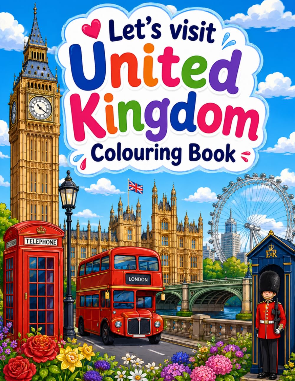 Let's visit United Kingdom colouring book: Travel & Colour UK touristic destinations & historical monuments baixar livro de graça