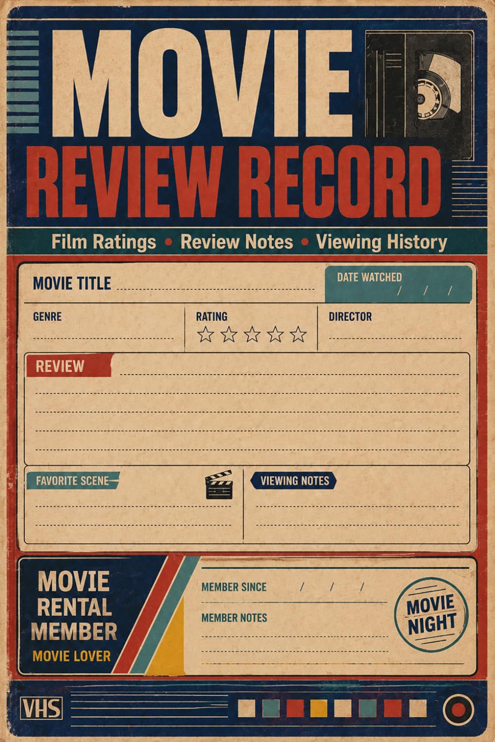 Movie Review Record: Personal Film Log for Ratings, Viewing Dates, Story Notes, Character Impressions, Favorite Moments, and Cinema Reflections baixar o livro de graça