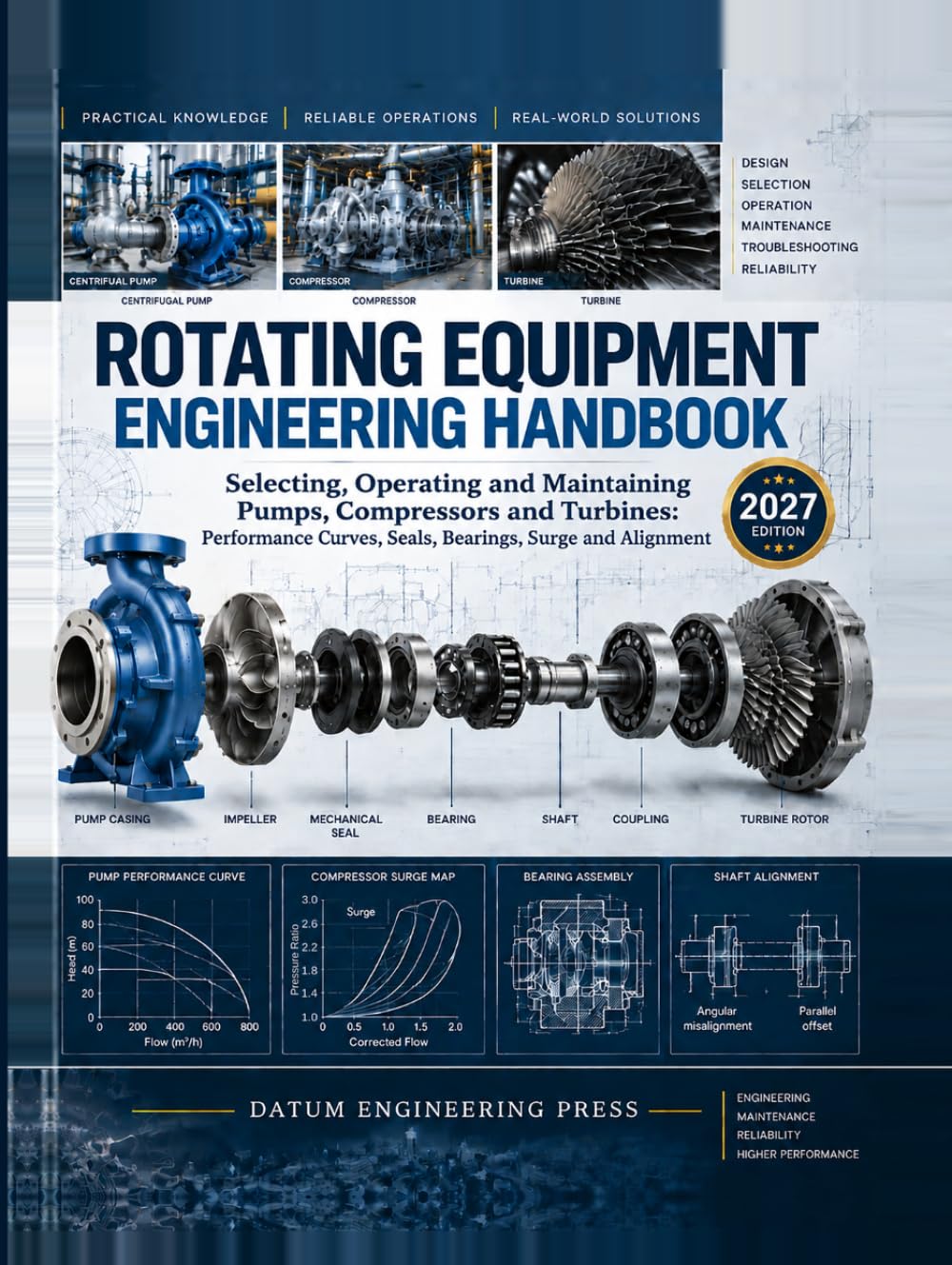 ROTATING EQUIPMENT ENGINEERING HANDBOOK: Selecting, Operating and Maintaining Pumps, Compressors and Turbines: Performance Curves, Seals, Bearings, Surge and Alignment