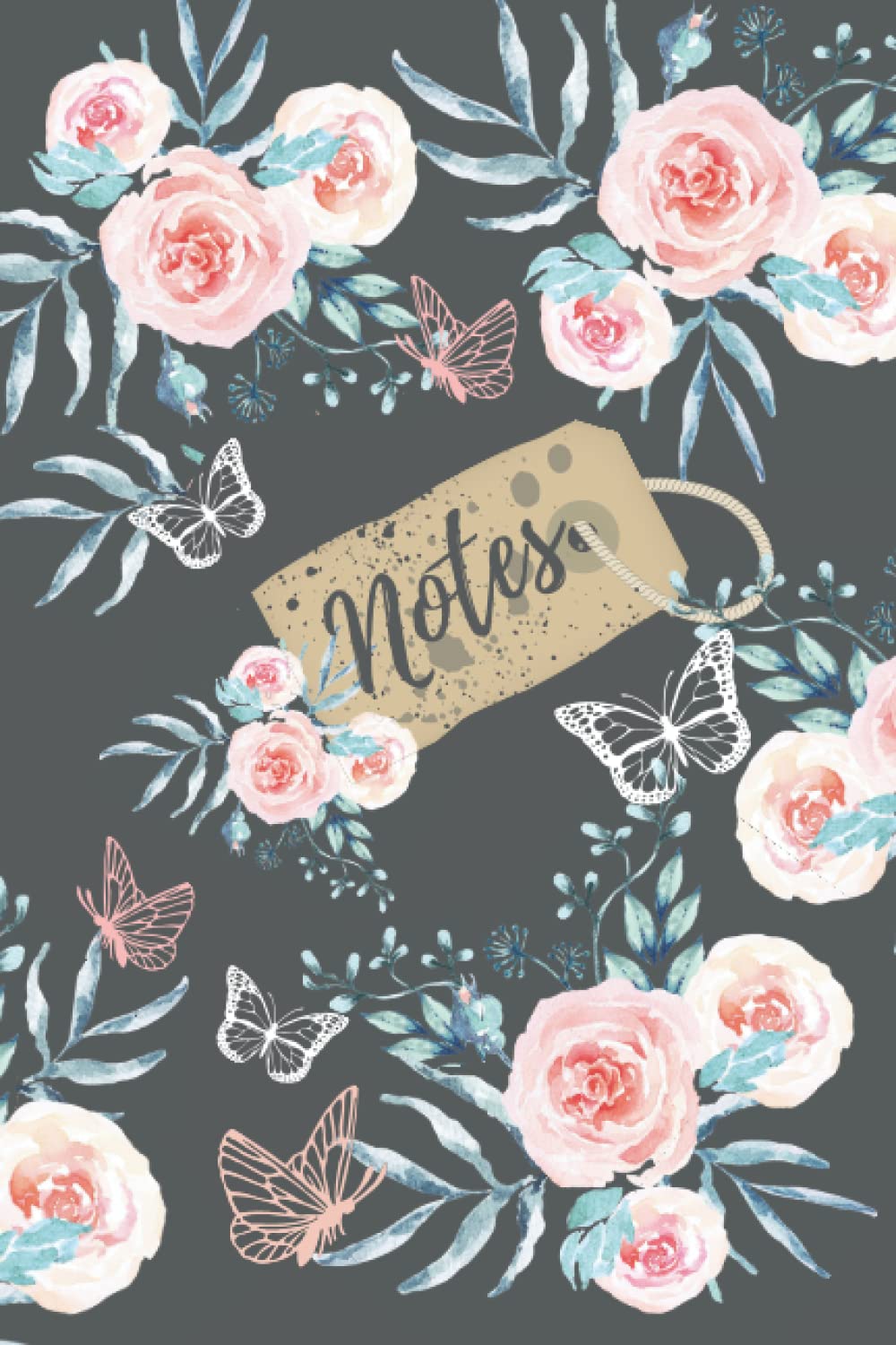 ler totalmente Floral A5 Notebook, soft grey cover, 120 lined pages,: pretty 6 x9 inch writing journal perfect for office, home,school, college or travel
