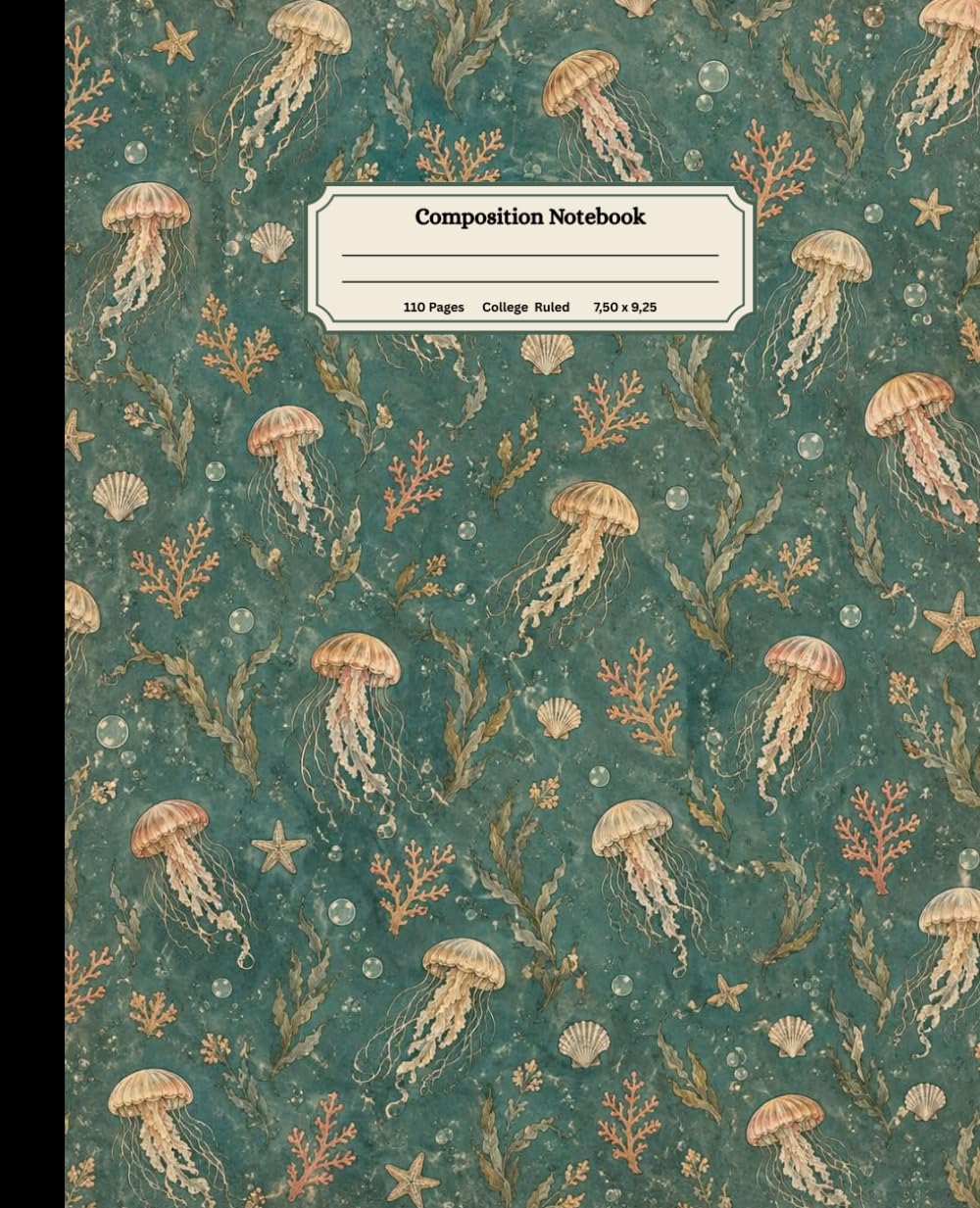capítulo por capítulo baixar Composition Notebook College Ruled: Vintage Jellyfish Aesthetic Marine Life Journal Antique Sea Life Ocean Pattern Notebook for School, Office & College (7.5 x 9.25 in)