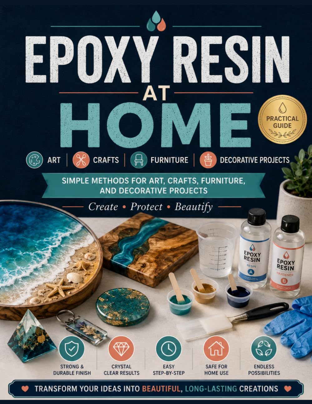ler totalmente Epoxy Resin at Home: Simple Methods for Art, Crafts, Furniture, and Decorative Projects